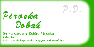 piroska dobak business card